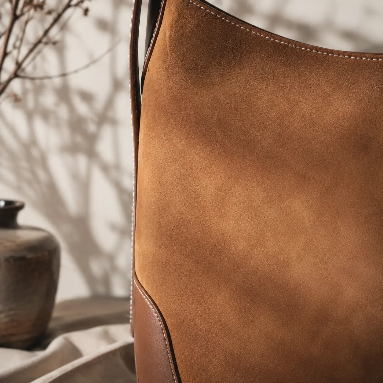 Macro shot of the soft suede-like body panel