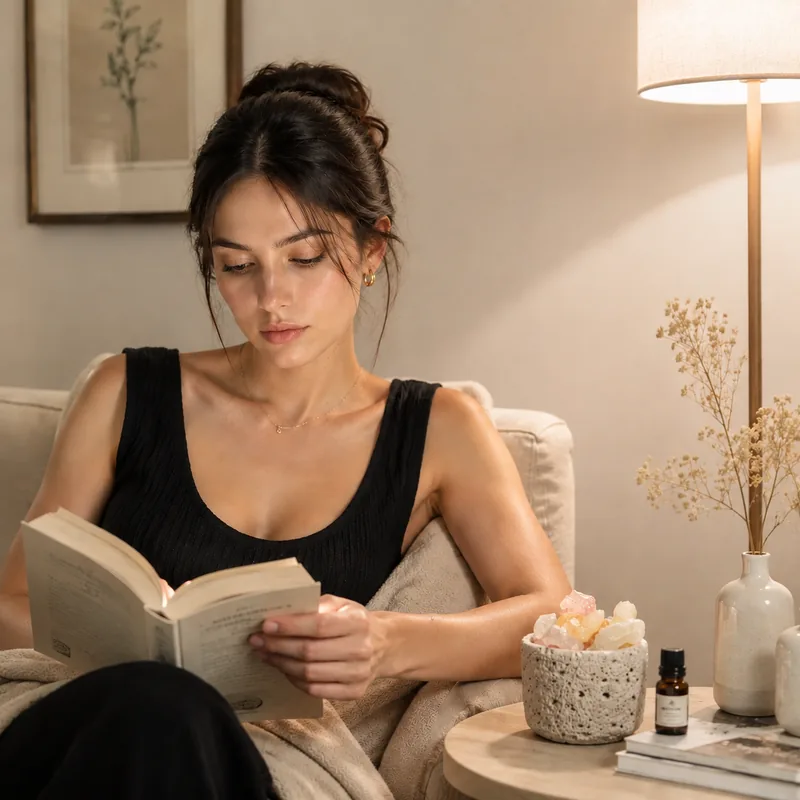 A quiet evening reading beside the aroma set
